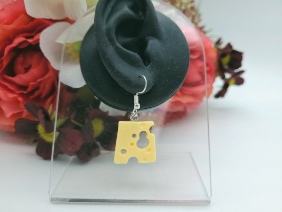 Preview: Käse Scheiben Ohrringe